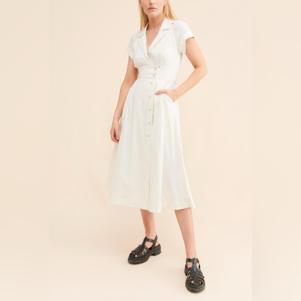 Maeve Poplin Midi Shirtdress - Anthropology
